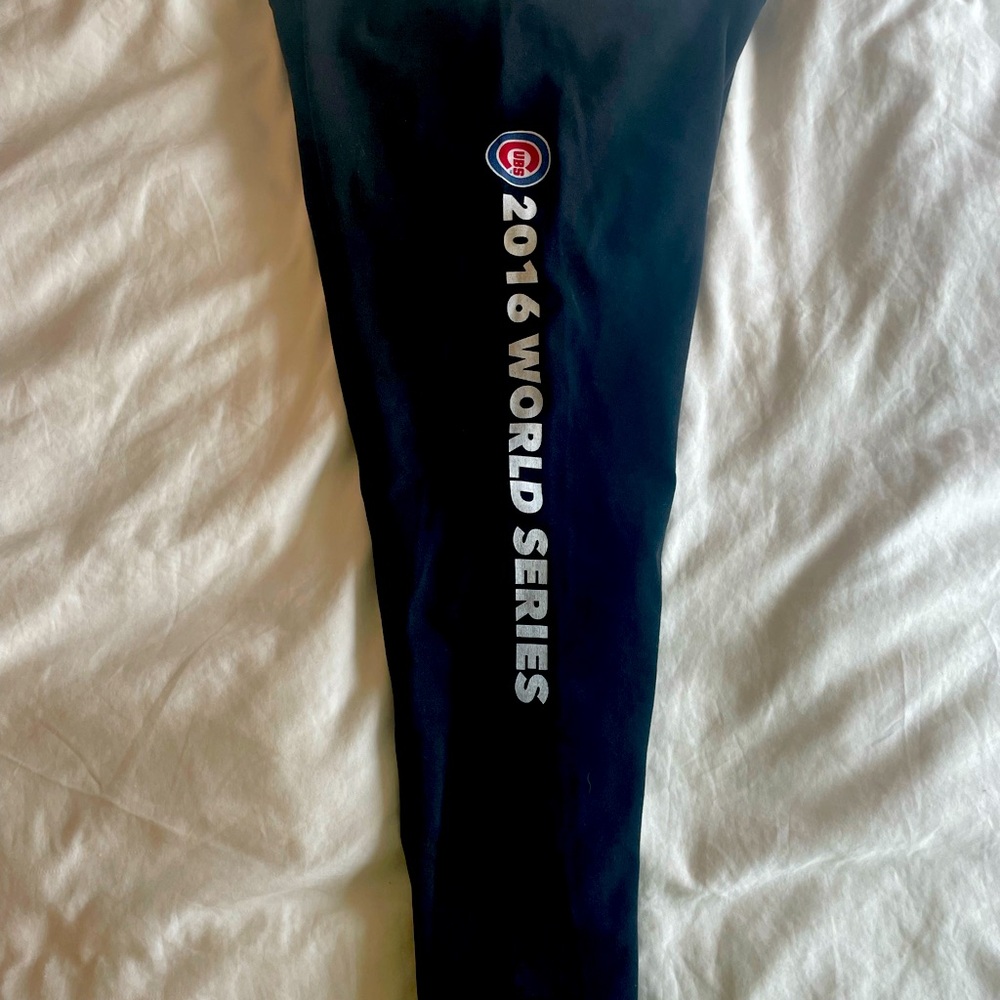 SUPER COMFY 2016 Cubs World Series black leggings. Brand new, never worn.